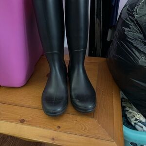 UGG Black Winter Rain Boots Waterproof Pull-On